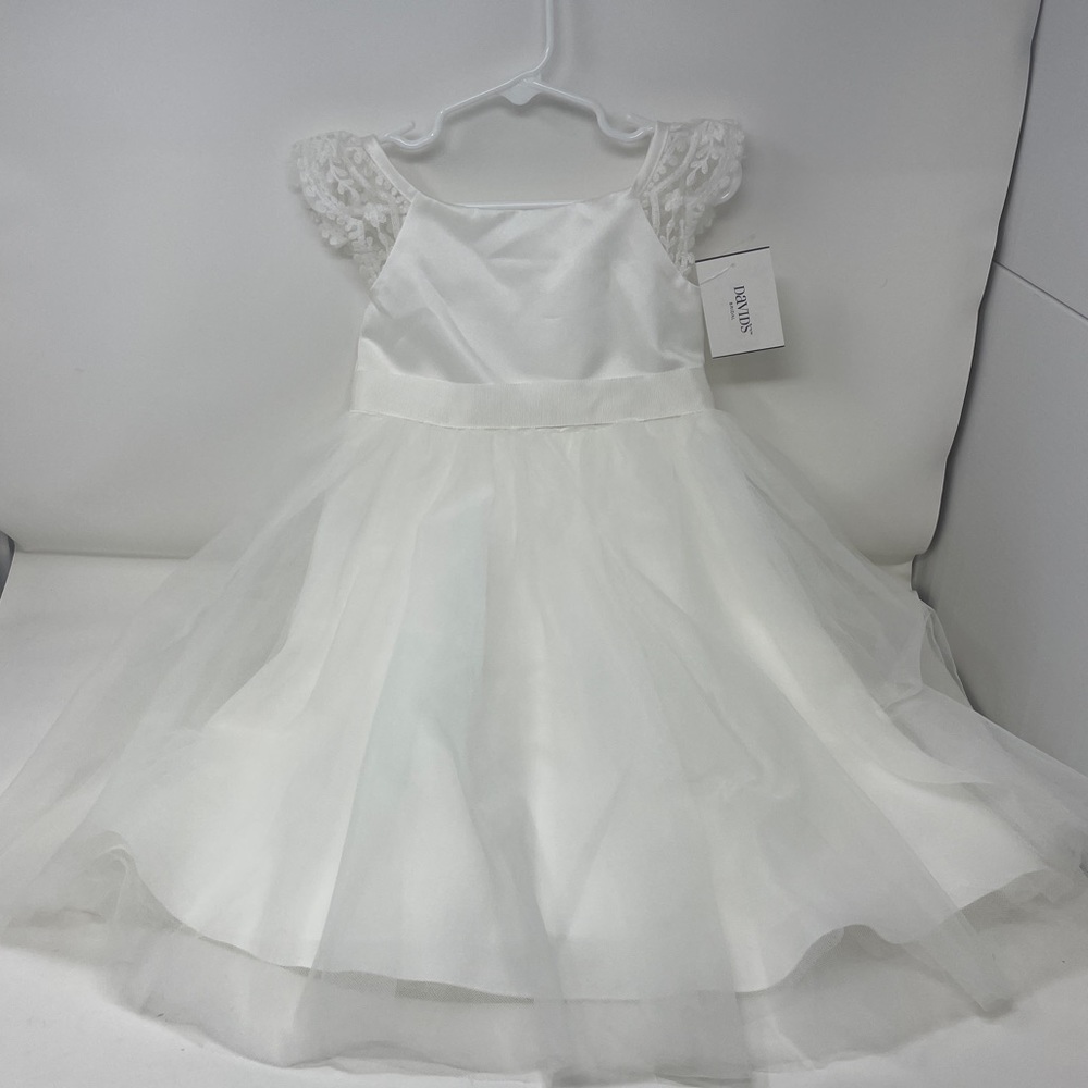 David’s Bridal Ivory Flower Girl Dress